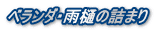 ベランダ・雨樋の詰まり